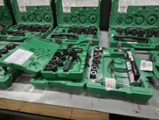 Greenlee Model 746A/767/7906SB (1) Hydraulic Knockout Driver Kit w/ Standard Round Punches; (1) Quic