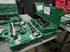 Greenlee Model 746A/767/7906SB (1) Hydraulic Knockout Driver Kit w/ Standard Round Punches; (1) Quic