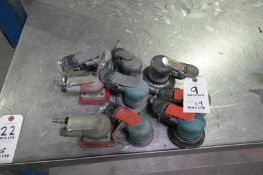 Lot of (6) Assorted Pneumatic Random Orbital Sanders - Manuf. Reelcraft and Dynabrade