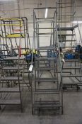 COTTERMAN 6 Step OSHA Rolling Steel Inventory Ladder, 6', S/N C1001, Rated 350 LBS