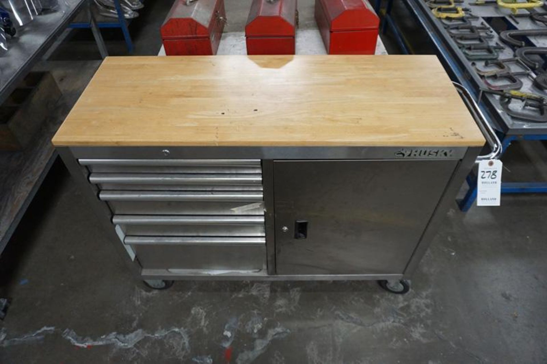 HUSKY Rolling Tool cabinet and Work Bench - Image 8 of 8