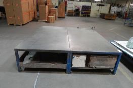 Steel Workstation - Consitsting of (2) Layup Tables, Total Dims 96