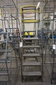 5 Step OSHA Rolling Steel Inventory Ladder, 5'