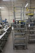 COTTERMAN 6 Step OSHA Rolling Steel Inventory Ladder, 6', S/N C031, Rated 450 LBS