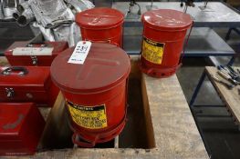 Lot (3) JUST RITE Oily Waste Can 6 Gal