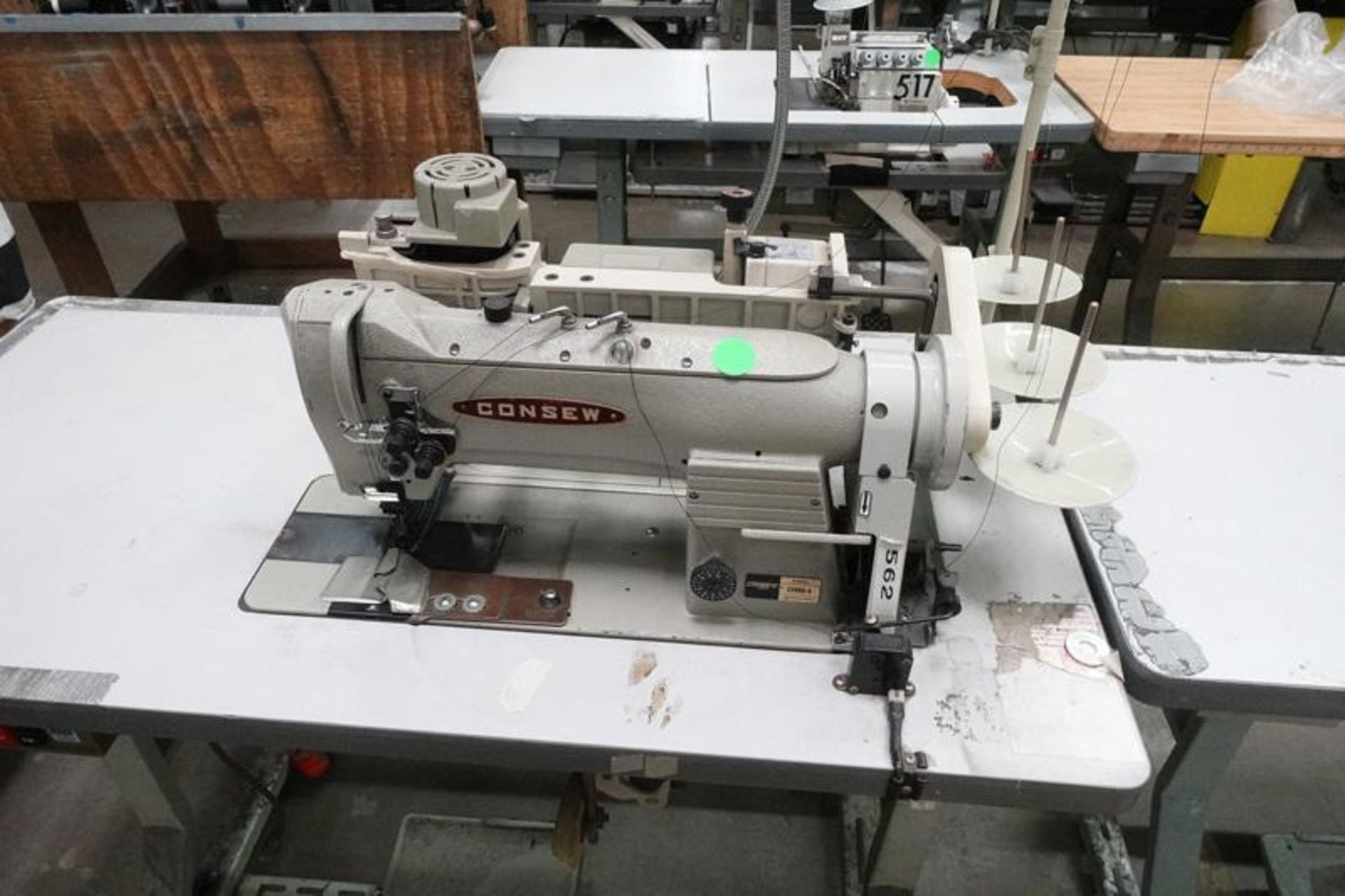 Consew Double Needle Industrial Sewing Machine With Table - Mdl. 339RB-4 - Image 4 of 7
