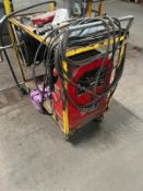 Lincoln 225/125 AC/DC Arc Welder on rolling stand w/ approx 200' electric cord