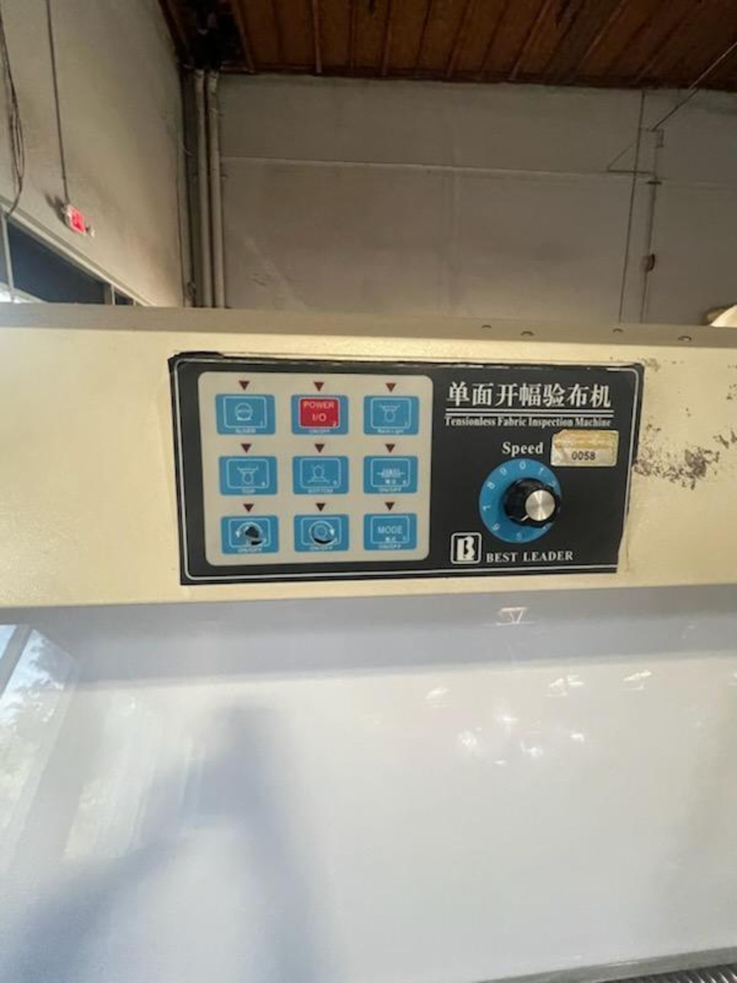96" Open Width Inspection Machine Roll to Roll w/Thru Light and Counter - Image 4 of 5