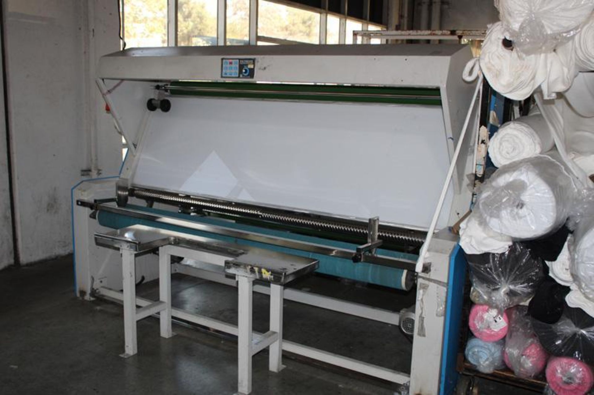 96" Open Width Inspection Machine Roll to Roll w/Thru Light and Counter