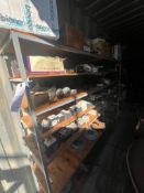 Contents of shelf unit, electrical componants, air compressor filters