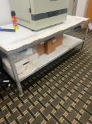 6' Metal workbench used for ovens in the lab