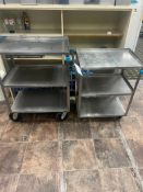 (2) Stainless Rolling Carts
