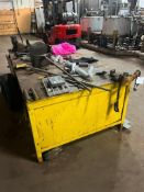 Steel Work table 8' X 4' w/ vise and pipe vise