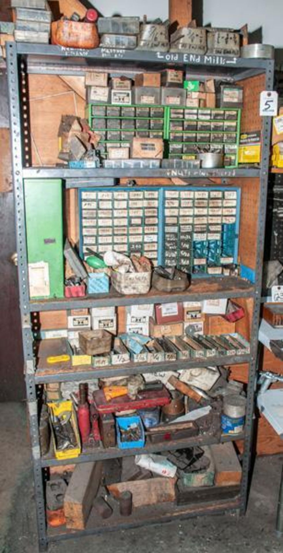 SS Table And Shelving Unit, W/ Contents Of Shelving Unit