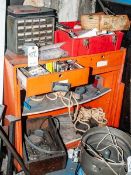 Steel Shelf W/ 2-Drawers And Any Contents Not Removed, Contents Currently; Fuses, Wire Nuts, Wire St