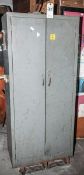 2-Door Cabinet W/ Contents, Office Supplies, Packing Tape, Staples, Keyboard, Etc, Contents May Chan