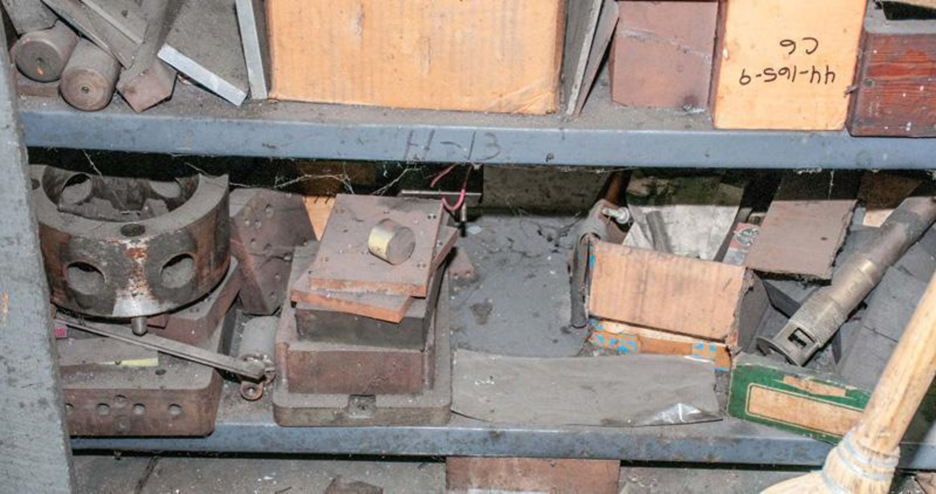 Shelving Unit W/ Contents, Laboratory Jack, Number And Letter Stamps, Reamers, Grinding Wheels 7 1/2 - Image 4 of 4