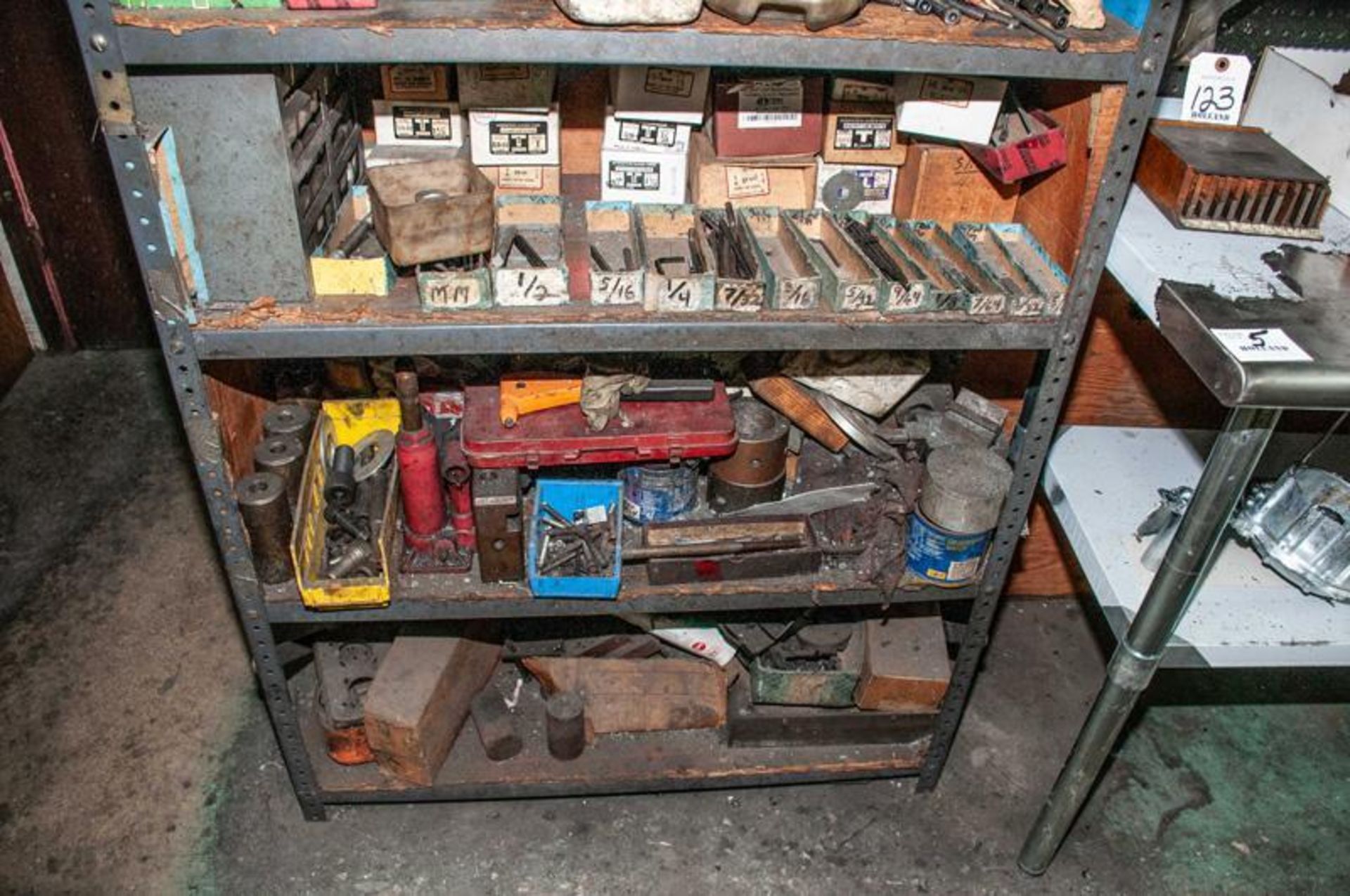 SS Table And Shelving Unit, W/ Contents Of Shelving Unit - Image 4 of 5