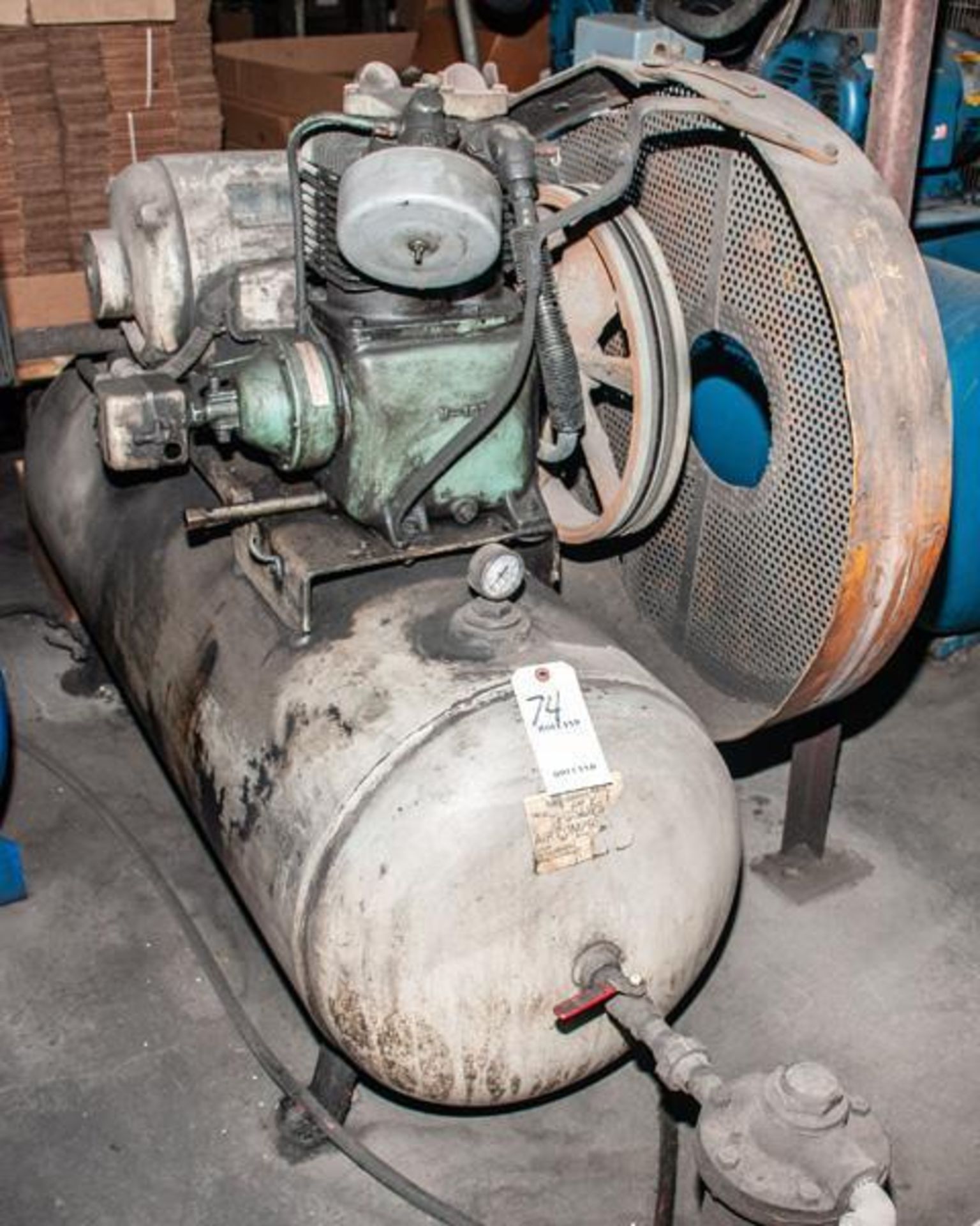 AIR Compressor 5hp, Approx. 80gal Horizontal Tank, 220/440v 3ph