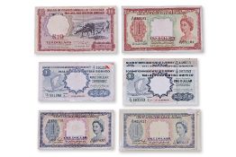MALAYA AND BRITISH BORNEO ASSORTED BANKNOTES