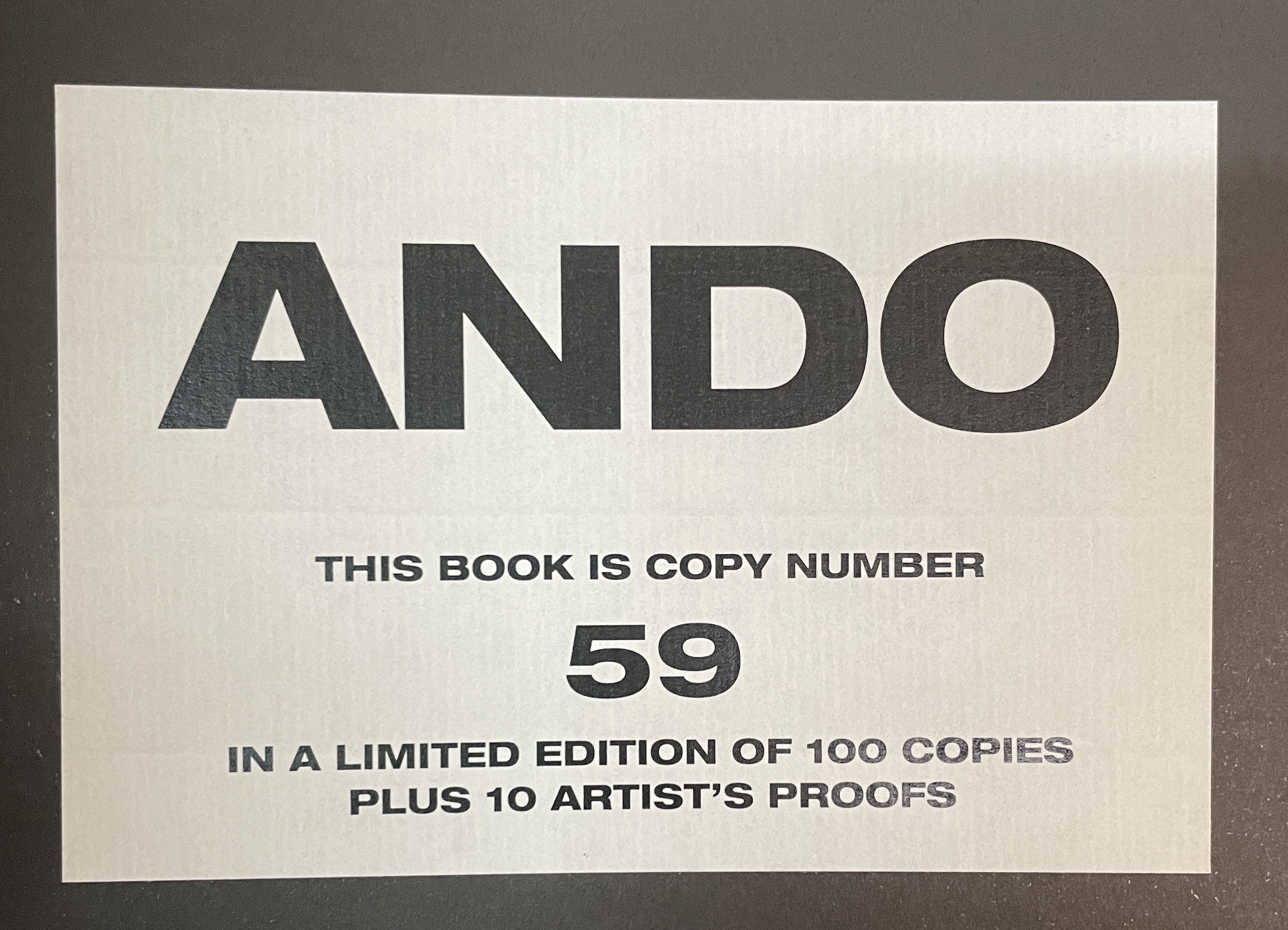 ANDO. COMPLETE WORKS 1975–TODAY. ART EDITION - Image 4 of 4