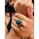 A CARVED LAPIS LAZULI CABOCHON REVIVAL STYLE RING - Image 4 of 4
