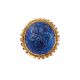 A CARVED LAPIS LAZULI CABOCHON REVIVAL STYLE RING - Image 2 of 4