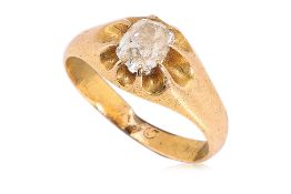 A SOLITAIRE DIAMOND RING