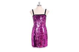 A DOLCE & GABBANA FUSCHIA PINK SEQUINED PARTY DRESS