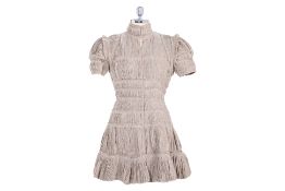 A FENDI BEIGE TIERED DRESS