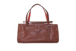 A JAMIN PUECH TOOLED SHOULDER BAG IN LEATHER