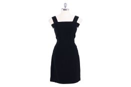 A DOLCE & GABBANA BLACK CUT-OUT MINI DRESS