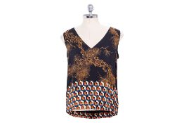 A DRIES VAN NOTEN PRINTED BLOUSE