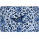 A BLUE AND WHITE PHOENIX DISH - Image 2 of 15