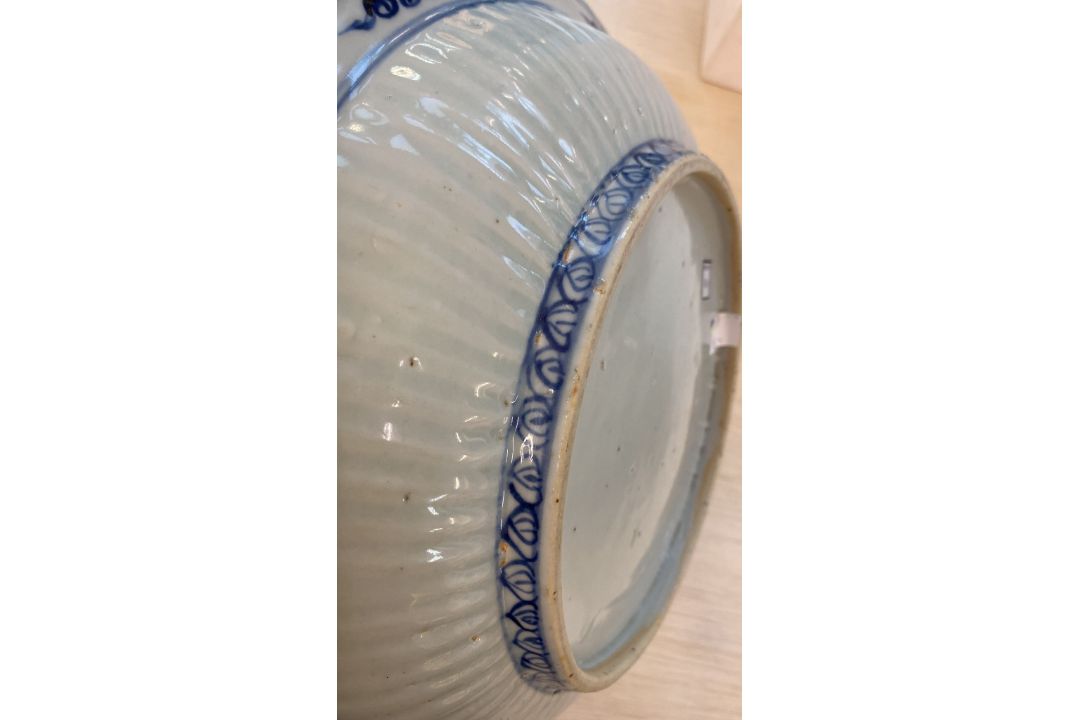 A BLUE AND WHITE PORCELAIN PHOENIX DISH - Image 10 of 13
