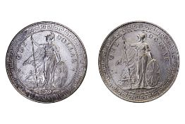 GREAT BRITAIN BRITISH TRADE DOLLARS 1901 B, 1902 B (2)