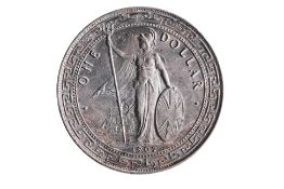GREAT BRITAIN BRITISH TRADE DOLLAR 1902 B ERROR