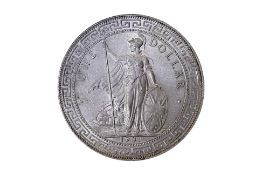 GREAT BRITAIN BRITISH TRADE DOLLARS 1901 B BROCKAGE ERROR