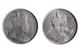 STRAITS SETTLEMENTS EDWARD VII 1 DOLLAR 1907; 1907 H (2)