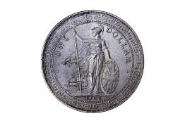 GREAT BRITAIN BRITISH TRADE DOLLAR 1902 B BROCKAGE ERROR