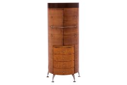A TALL WOOD COCKTAIL CABINET