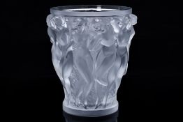 A LARGE LALIQUE FROSTED GLASS 'BACCHANTES' VASE