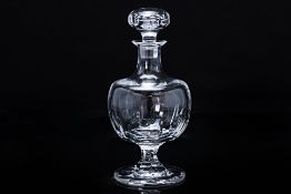 A LALIQUE CUT GLASS DECANTER