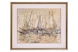 JAMES W. FERRIE (XX) - BOATS IN A HARBOUR