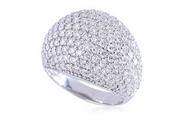 A DIAMOND 'BOMBE' RING