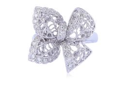 A DIAMOND RIBBON RING