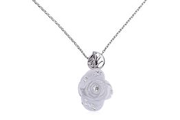 A 'PRE CATELAN ROSE' DIAMOND AND QUARTZ NECKLACE BY DIOR