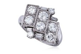 A 'GEOMETRIC' DIAMOND RING