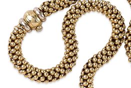 A 'TUBULAR PRIOFILI' WOVEN ROPE NECKLACE BY FOPE