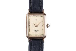 A CONCORD LADIES' GOLD WRISTWATCH
